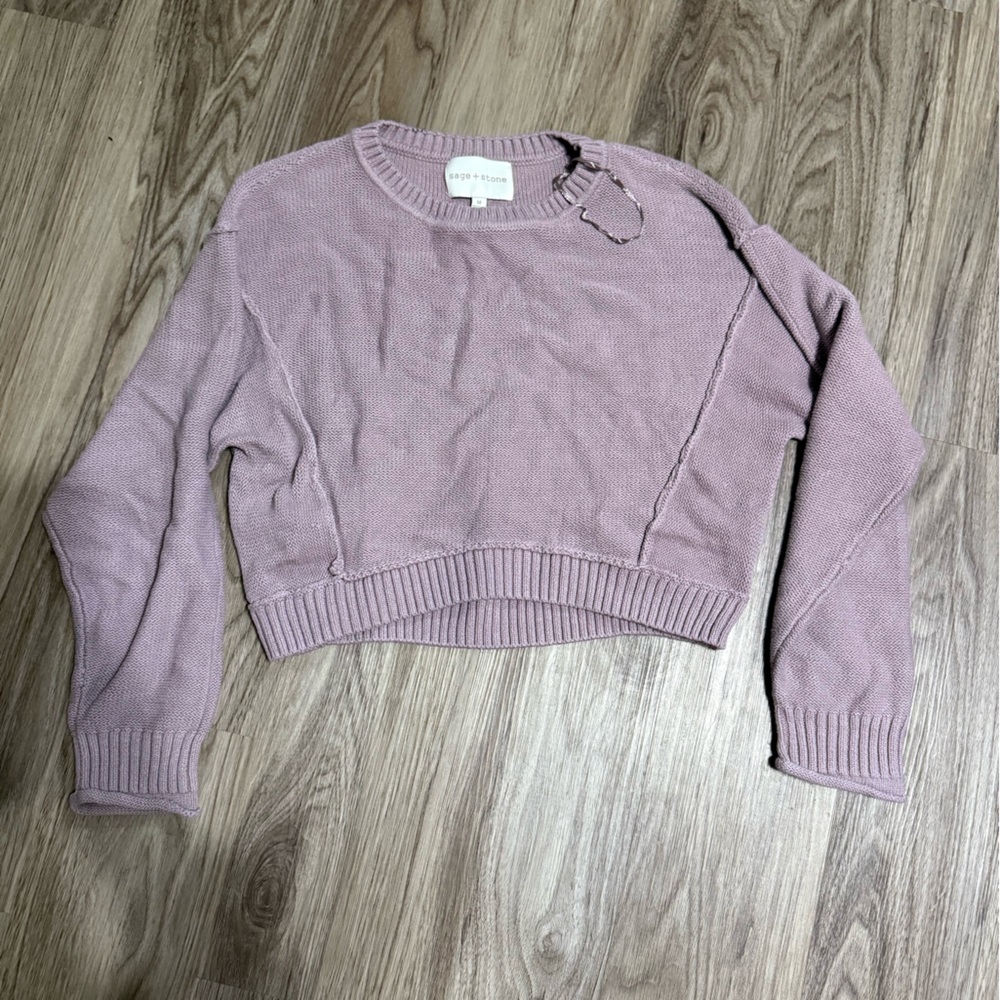 Cozy Lavender Crew Neck Sweater